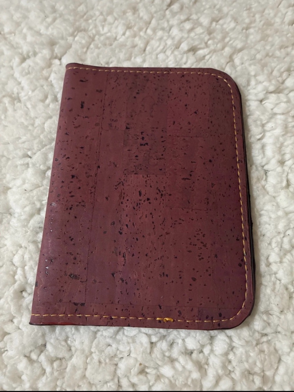 Handmade Fashiopurse Eggplant Purple Cork Passport Holder